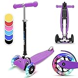 Fun Pro ONE Roller, der Sichere Premium Roller Kinder 3 Jahre, LED Räder, faltbar, ab Kleinkind Junge Mädchen, Kinderroller, 3 4 5 6 Jahre