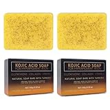 2 Stück kurkuma seife,seife stück,Kurkuma Seifenstück,turmeric soap,duschseife männer,festes duschgel,duschseife,feste seife,Turmeric Kojic Acid Soap,für Gesicht und Körper