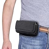Case Cover Holster Robustes Nylon-Handy-Gürtelholster Compatible with Galaxy S23, S22, S21, S20, Compatible with iPhone 14, 14 Pro, 13, 13 Pro, 12, 12 Pro, Holstertasche, Gürtelclip, Holstertasche, He