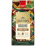 Jacobs Kaffeebohnen Origins Uganda & Kenia, vollmundiger Espresso mit würziger Note, Intensität 8/10, Kaffee ganze Bohnen, 1 kg