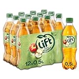 Lift Apfelschorle - fruchtig-spritziges Erfrischungsgetränk aus natürlichem Apfelsaft und frischem Wasser - mit geringem Zuckergehalt - Softdrink in Einweg Flaschen (12 x 500 ml)