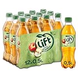 Lift Apfelschorle - fruchtig-spritziges Erfrischungsgetränk aus natürlichem Apfelsaft und frischem Wasser - mit geringem Zuckergehalt - Softdrink in Einweg Flaschen (12 x 500 ml)