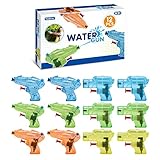 YouCute 12 Stück wasserpistole klein wasserspritzpistole Kinder spritzpistole Wasser hundeerziehung Sommer Spielzeug Garten Pool Party Mitgebsel für Kinder