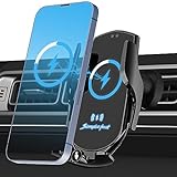 UEASE 15W Handyhalterung Auto mit Ladefunktion, Automatische Klemmung Qi Induktive Ladestation Auto Kfz Ladegerät Zubehör Fast Wireless Charger Car für iPhone Samsung LG