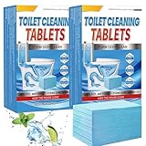 2PC Wc Reiniger Tabs, Wc Reiniger, Reiniger Toilettenreiniger Urinsteinentferner Extra Stark, Spülkasten Reiniger, Putzmittel, Umweltfreundlich mit Aktivsauerstoff, Zitronenduft