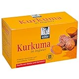 BADERs Kurkuma in Ingwer Tee aus der Apotheke. Erlesener Gewürztee nach ayurvedischer Tradition, 20 Aromaschutz-Filterbeutel