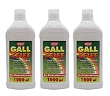 ILODA® 3x 1 Liter Gallseife zur Fleckentfernung von Fett, Obst, Wein, Blut Ei und Tinte. Seife gegen Flecken.
