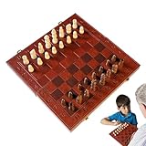Schachspiel-Set, Schachspiel aus Holz | Lernspiel mit Schachfiguren | faltbares Schachbrett, lustiges Spielspielzeug für die Familie, für Anfänger, -Turnier
