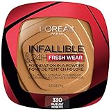 L'Oreal Paris Infallible Fresh Wear Foundation in a Powder, bis zu 24H Wear, Haselnuss, 8,8 g