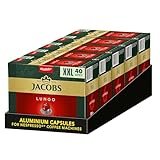 Jacobs Kaffeekapseln Lungo Classico (nur für kurze Zeit) Megapack XXL, Intensität 6 von 12, 200 Nespresso kompatible Kapseln (5 x 40 Getränke)