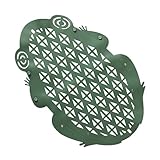 Yardenfun Cartoon Badewannenmatte für rutschfeste Badeunterlage mit Saugpads Material Sicher und Langlebig für Baden Wasserspielzeug Aufbewahrung Grün