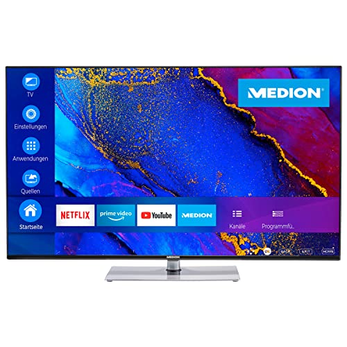 MEDION X15018 125,7 cm (50 Zoll) UHD Fernseher (Smart-TV, 4K Ultra HD, Dolby Vision HDR, Dolby Atmos, MEMC, Micro Dimming, Netflix, Prime Video, Triple Tuner, PVR, Bluetooth)