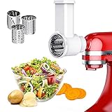 Pavewood Slicer Shredder AufsäTze, Frische Zubereitung GemüSe für KüChen Maschine, Salat Hersteller mit Reinigung BüRste