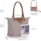 BOJLY Große Tote Bag Damen – Wasserdichte Umhängetasche mit Reißverschluss für Reisen, Schule & Arbeit – Leichte Faltbare Shopper Tasche für Einkaufen & Alltag (Pfauenblau)