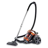 UOEONR Staubsauger Beutellos, 1000W staubsauger ohne Beutel mit HEPA-Filte,15KPA, 5m Aktionsradius, 3.5LStaubvolumen, Staubsauger Tierhaare für Hartböden und Teppiche (orange)