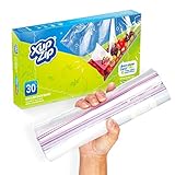 30 x Premium-Gefrierbeutel zur Aufbewahrung von Lebensmitteln von XupZip™ | 4,55 Liter, wiederverwendbar, Hochleistungskunststoff | Luftdichter & auslaufsicherer Bambusverschluss | BPA-frei