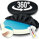 ELONEO Drehkissen mit Gel für Autositz, Drehsitz für Senioren, Einstiegshilfe/Ausstiegshilfe, rutschfest, Belastbar bis 150 Kg, Für Auto, Sofa, Sessel, Stuhl (Ø 40, 1 STK.)