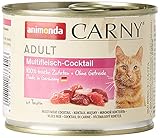 Animonda Carny Adult Katzenfutter für erwachsene Katzen, Dose Nassfutter für ausgewachsene Katzen, Multifleischcocktail, 6 x 200 g