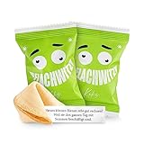 Glückskekse Flachwitze 15er Packung grün Glückskekse Ostern lustige Flachwitze für Kinder und Erwachsene zur Party, Geburtstag, Candybar, Geschenk | Kekse frisch gebacken vegan & made in Germany