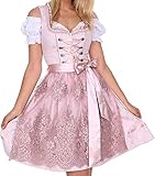 Lifos 0220 Dirndl Midi Germandress 3Tlg. Oktoberfest Gr.34 bis 52 !ORIGINAL (0600ROSA, 34)