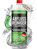SauberWerk® - Profi Abflussreiniger & Rohrreiniger „Haarfrei“ (1L) - Haarentferner flüssig für Toilette, WC & Küche EXTRA STARK - Rohrfrei & Abflussfrei gegen Abfluss-Verstopfung Haare & Organischem