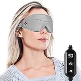 Dr.Prepare Beheizbare Augenmaske Wärmend Schlafmaske Wärmebrille mit Vibrationsmassage Augenmassagegerät mit Wärme Schlafbrille Smart Schlafmaske mit Ohrstöpsel für Herren und Frauen