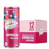 NEXBA - Gemischte Beeren-Kombucha-Dosen, schlanke Dosen, 12 x 330 ml