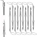 Obert OUBOTER 10 stück Edelstahl Angeln Darts,Edelstahl Pfeilspitze Angeln Pfeil,Steinschleuder Profi für Jagd Schießen Fische Angeln Jagdspitzen Jagd