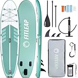 Fitleap Premium Stand Up Paddling Board Set, aufblasbares SUP Board mit Pumpe, verstellbarem Paddel und Rucksack, für Anfänger und Profis, perfekt für Yoga, Surfen und Wassersport