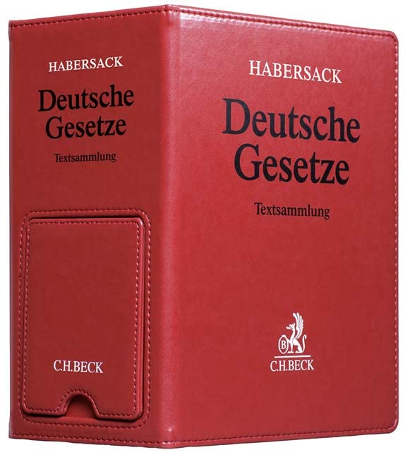 Deutsche Gesetze Premium-Ordner 86 mm in Lederoptik mit integrierter Buchstütze