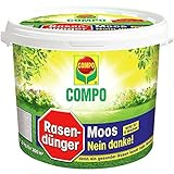 COMPO Rasendünger Moos -nein Danke! mit 6 Wochen Wirkung, Feingranulat, 7,5 kg, 300 m²