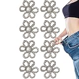 Generisch Taillenstraffung, Jean Straffheit für Taille | Blumenknöpfe Clip -Set von 8 - Verstellbare abnehmbare Hose -Strahlung für Frauenkleidkleid Taille Forming Modeaccessoires