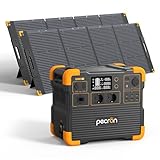PECRON E2400LFP Tragbare Powerstation 2048Wh Solargenerator mit 400W Solarpanel LiFePO4 Batterie 2400W AC-Schnellladung in 1,5h 4800W Spitze – Notstrom, Camping, Wohnmobile