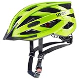 uvex i-vo 3D - leichter Allround-Helm für Damen und Herren - individuelle Größenanpassung - erweiterbar mit LED-Licht - neon yellow - 52-57 cm