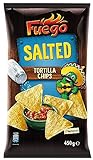Fuego - Tortilla Chips Salted | Gesalzene mexikanische Tortillachips | Knuspriger Snack aus Maismehl | 450 g im Beutel