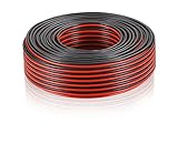 MANAX® Lautsprecherkabel CCA 2x1,5mm² rot/schwarz 25 m Ring