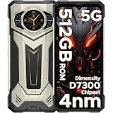 DOOGEE S200 Plus 5G Outdoor Handy Ohne Vertrag, Dimensity 7300, 32GB+512GB Outdoor Smartphone Android 14, 1.32'+60Hz AMOLED Heckdisplay 6.72 Zoll FHD+120Hz,100MP AI Kamera,10100mAh,WiFi6E/NFC/OTG/GPS