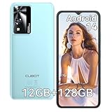 CUBOT A10 Handy Ohne Vertrag, 12GB + 128GB / 1TB erweiterbar, Android 14 Smartphone, 6.56 Zoll Display, 5100mAh Akku 48MP Hauptkamera Octa Core Prozessor Dual 4G SIM, OTG, Face ID, GPS Blau