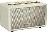 MLOVE A200 Tragbarer Bluetooth-Lautsprecher mit Aux-Eingang, Micro-SD-Kartensteckplatz, USB-Anschluss, kräftigem Bass-Subwoofer, TWS-Kopplung, Lange Akku und 80W Spitzenleistung (Weiß)