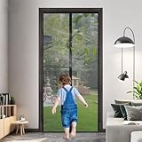 Pollenschutzgitter für Fenster, 130x230cm Schwarz wiederverwendbares Insektenschutzgitter mit Seitlichen Aufbewahrungsstreifen für Küche Wohnzimmer