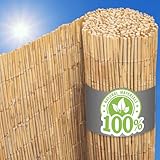 UrFence Deine Oase: 100x600 Balkon Sichtschutz Schilfrohrmatte - Blickdicht & Wetterfest - Sichtschutzzaun Garten Schilfmatten Terrasse Pergola Gartentor Sichtschutzmatte Gartensichtschutz Zaun Schilf