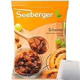 Seeberger Sultaninen ohne Zuckerzusatz fruchtiger Geschmack (200g Packung) + usy Block