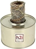 h2i 5 Fackeltöpfe | Paraffin Partyfeuer mit Baumwolldocht | Ø 10 cm | Brenndauer ca. 180 min |a| perfekte Beleuchtung für Garten & Outdoor-Events | Bodenfackel für unvergessliche Abendveranstaltungen