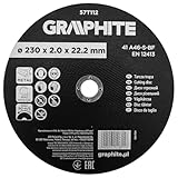 GRAPHITE Fächerschleifscheibe für Metall – Flache Ausführung, 22,2 mm Loch, 80 m/s – Ideal für schnelles Trennen und Schleifen - Trennscheibe für Metall