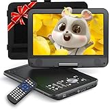 YOTON 12,5' Tragbarer DVD-Player mit 10,5' HD-Schwenkbildschirm, ideal fürs Auto, inkl. Autoladegerät, Memory-Playback-Funktion und 4-6 Stunden Akkulaufzeit [Kein Blu-ray-Support]