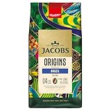 Jacobs Kaffeebohnen Origins Brazil, mild-nussiger Geschmack aus Brasilien, geröstet in Bremen, Intensität 4/10, Kaffee ganze Bohnen, 1 kg