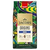 Jacobs Origins Brazil Kaffeebohnen 1kg – Lieblich-Nussiger Geschmack aus Brasilien, Arabica & Robusta Bohnen, Intensität 4/10, ideal für Caffè Crema