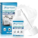 Emaille Reparatur Lack, 30ml Badewannenlack, Wasserfest Fliesenlack Badezimmer, Wandfarbe Ausbessern Weiß Geeignet für Badewannen, Toiletten, Waschbecken, Fliesen, Wände, Duschen usw.