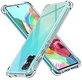 ivoler Klar Silikon Hülle für Samsung Galaxy A71 4G mit Stoßfest Schutzecken, Dünne Weiche Transparent Schutzhülle Flexible TPU Durchsichtige Handyhülle Kratzfest Case Cover