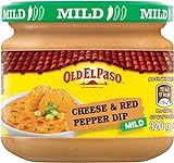 Old El Paso Tortilla Salsa Dip Cheese and Red Pepper – Mild-cremige Käsesauce mit Paprikastückchen – 1 x 320 g